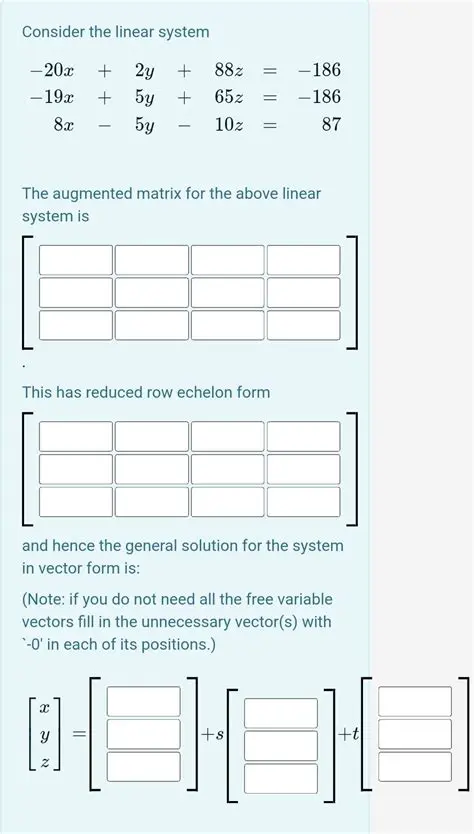 Understanding the Linear System
