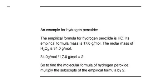 Understanding the Molar Mass of Hydrogen Peroxide