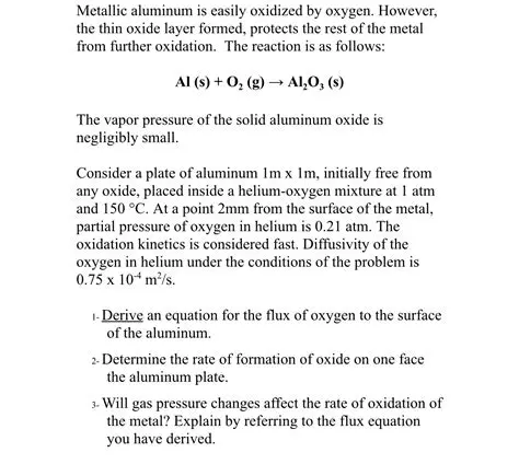 Understanding the Oxidation of Aluminum Equation