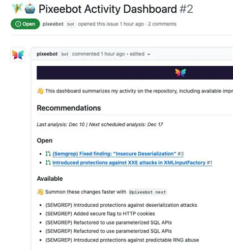Understanding the Pixeebot Activity Dashboard