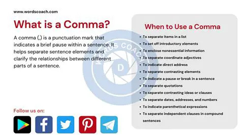 Understanding the Purpose of Commas