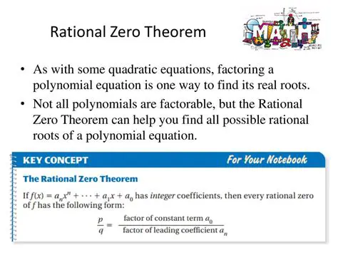 Understanding the Rational Zero Theorem