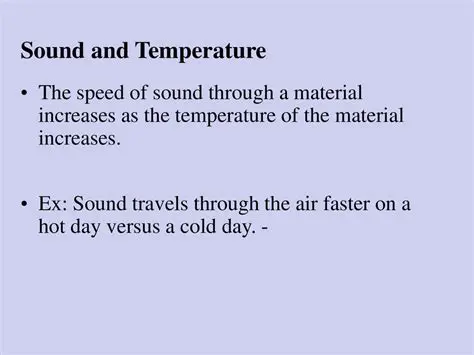 Understanding the Relationship Between Temperature and Speed of Sound