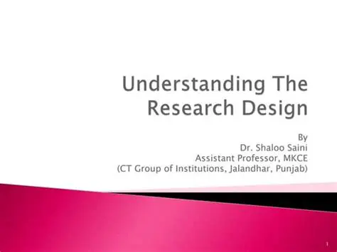 Understanding the Research Design