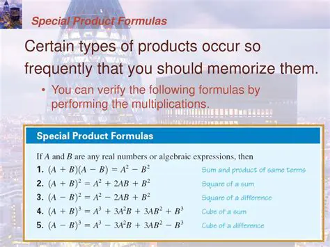Understanding the Special Product Formula