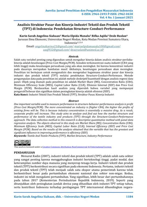 Understanding the TPT Industry Structure in Indonesia