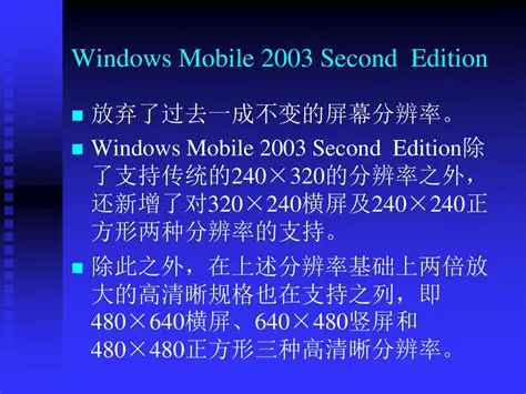 Understanding the Windows Mobile 2003 Second Edition