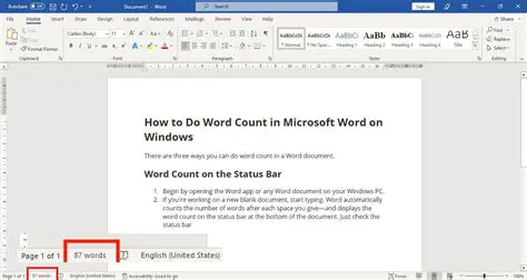 Understanding the Word Count on Each Page