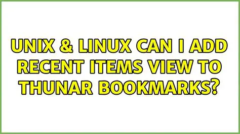 Understanding Thunar Bookmarks