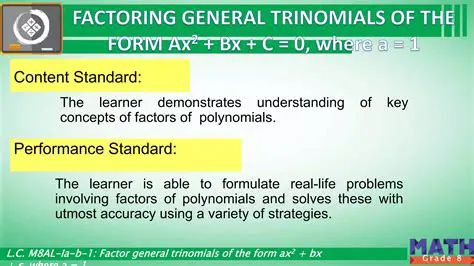 Understanding Trinomials and Their Factors
