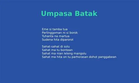 Understanding Umpasa in the Toba Batak Tradition