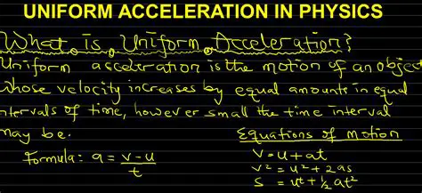 Understanding Uniform Acceleration