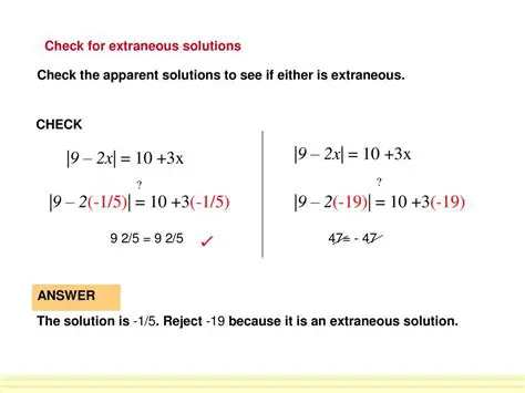 Understanding Valid and Extraneous Solutions