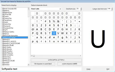 Unicode Support and Font Options