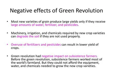 Unintended Negative Consequences of the Green Revolution