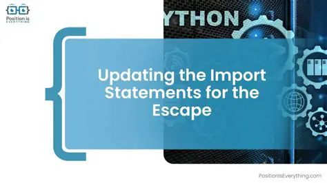 Updating the Import Statements