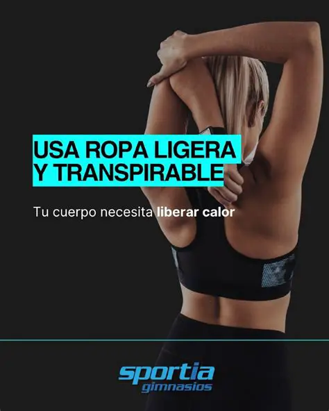 Usa ropa ligera y transpirable