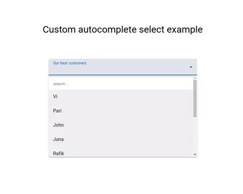 Use a Custom Autocomplete Component