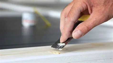 Use a putty knife to apply wood filler