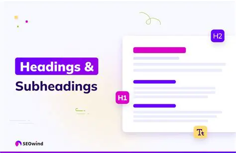 Use headings and subheadings