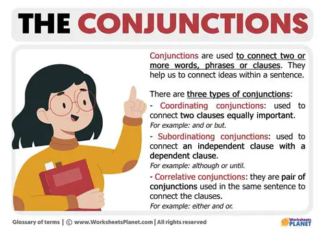 Use it to connect two clauses or phrases
