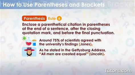 Use parentheses and brackets