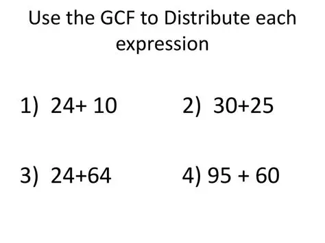 Use the GCF to simplify the expression