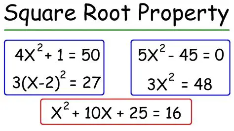 Use the square root property