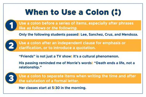 Using a Colon to Introduce a List