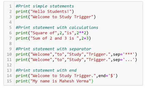 Using a Separate Box for Print Statement Output