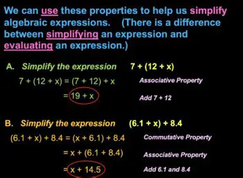 Using Algebraic Properties