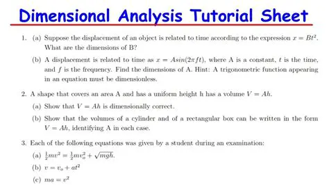 Using Dimensional Analysis
