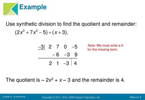 Using Expressions to Find the Quotient