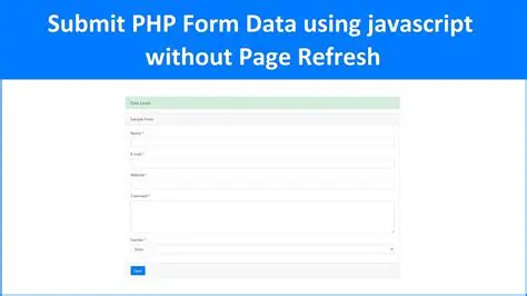 Using PHP to Submit the Form
