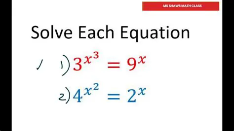 Using Properties of Exponents to Solve the Equation
