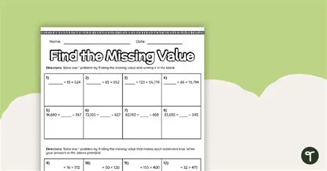 Using Ratios to Find the Missing Value