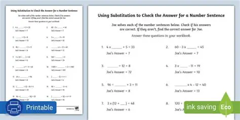 Using Substitution to Check Answers