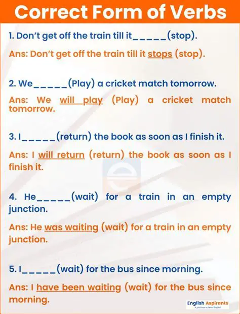 Using the Correct Form of the Verb