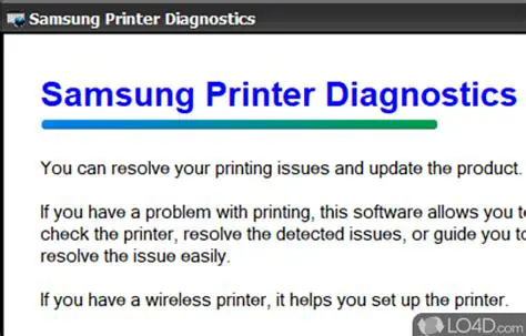 Using the Samsung Printer Diagnostics Tool