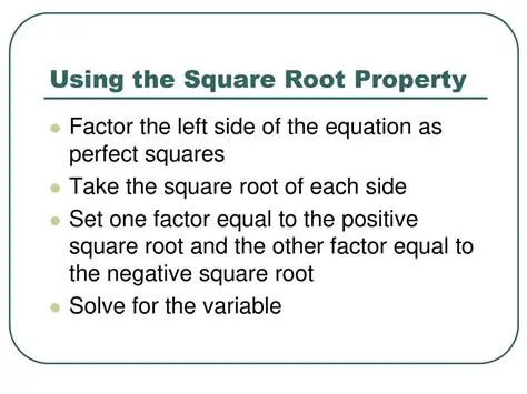Using the Square Root Property