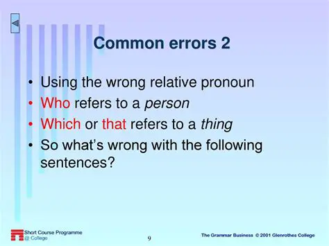 Using the wrong relative pronoun