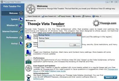 Using Thoosje Vista Tweaker