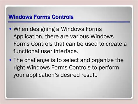 Using Windows Forms Controls