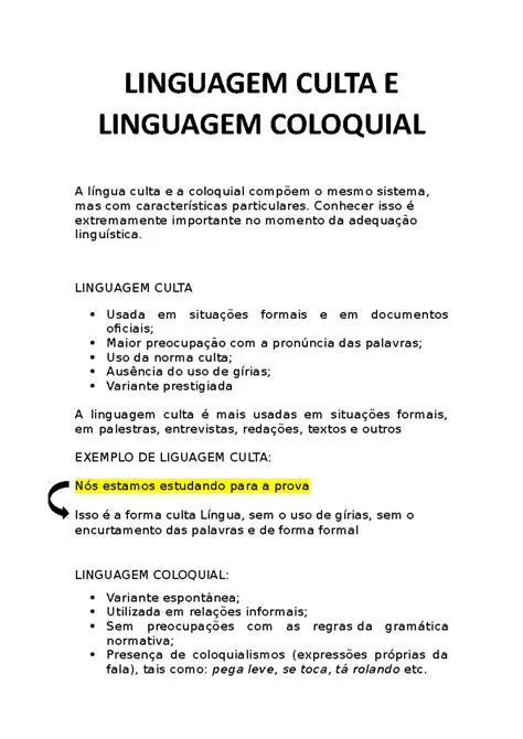 Uso de linguagem coloquial