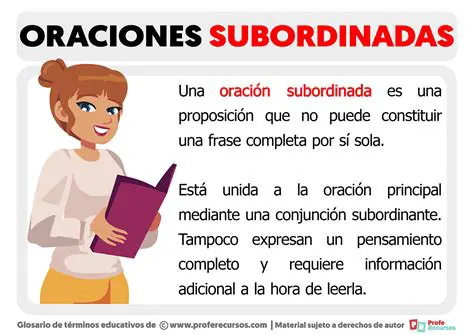 Uso de oraciones subordinadas