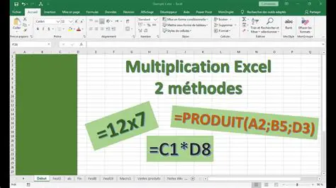 Utilisez la formule de la multiplication