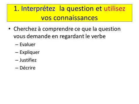 Utilisez vos connaissances