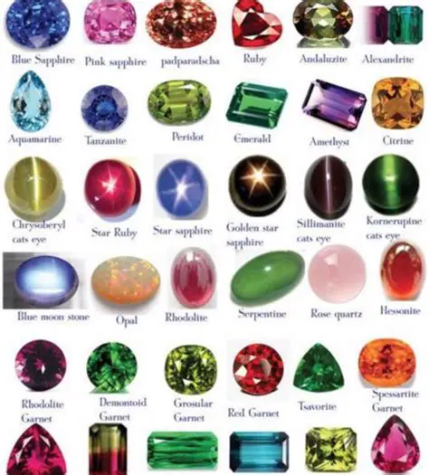 Variety of Gems and Jewels