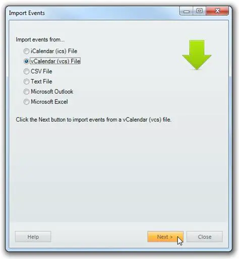 vCard and vCalendar Support