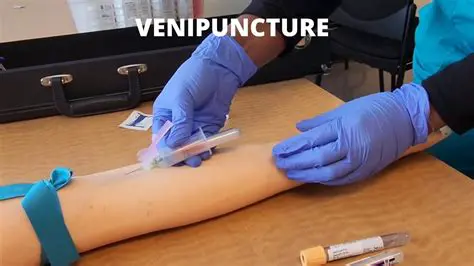 Venipuncture with a needle